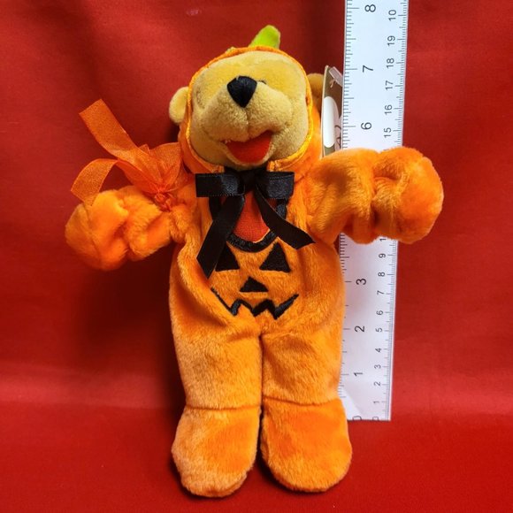 Disney Pooh in Pumpkin Suit Bean Bag Plush - Picture 8 of 12